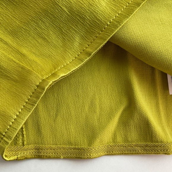 Zara Satin Chartreuse Cropped Top Adjustable Straps Bustier NWT Size M - Picture 8 of 8